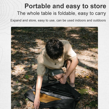 Naturehike NH19Z003-D Outdoor Camping Portable Retractable Folding Table, Size: 90x52cm (Wood)-garmade.com