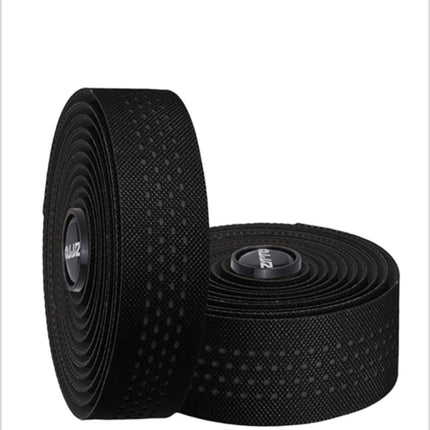 ZTTO Road Bike Handle Bar Tape Non-slip Anti-Vibration PU Leather Breathable Wear-resisting(Black)-garmade.com