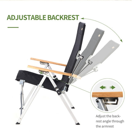 Naturehike NH17T003-Y Outdoor Aluminum Alloy 3-modes Adjustable Folding Chair (Khaki)-garmade.com