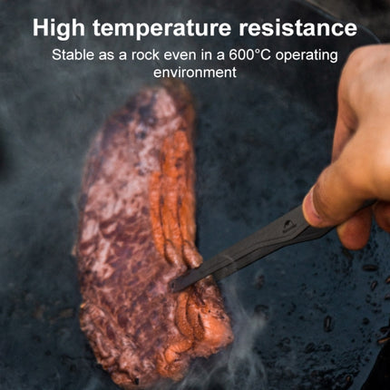 Naturehike NH20SK002 25cm Outdoor BBQ High Temperature Resistant Titanium Food Clip (Titanium Color)-garmade.com