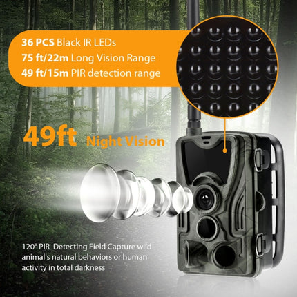HC801LTE 4G EU Version Waterproof IP65 IR Night Vision Security 16MP Hunting Trail Camera, 120 Degree Angle-garmade.com