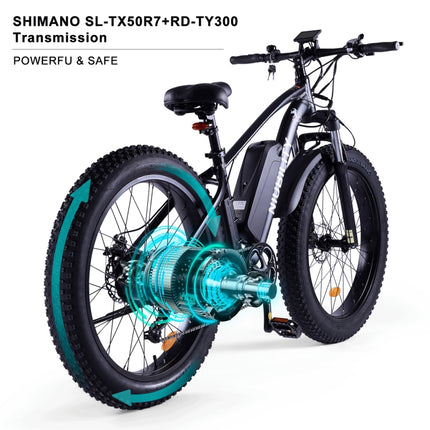 [EU Warehouse] NIUBILITY B26 42V 12.5AH 1000W Electric Bicycle with 26 inch Tires & LCD Display, EU Plug(Black)-garmade.com