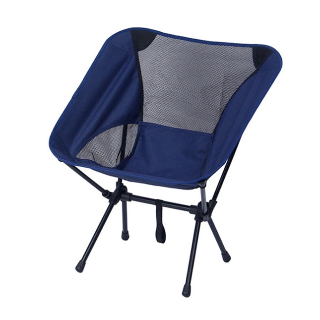 Small Outdoor Camping Leisure Beach Portable Folding Chair (Navy Blue)-garmade.com