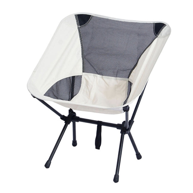 Small Outdoor Camping Leisure Beach Portable Folding Chair (White)-garmade.com