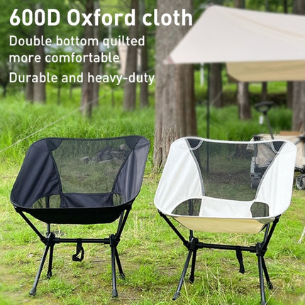 Small Outdoor Camping Leisure Beach Portable Folding Chair (White)-garmade.com