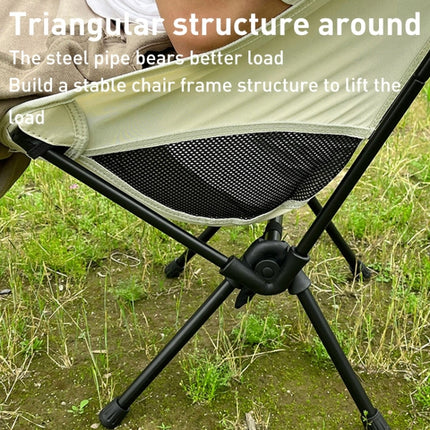 Small Outdoor Camping Leisure Beach Portable Folding Chair (White)-garmade.com