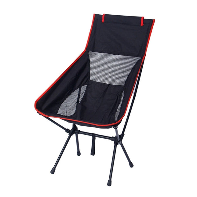 Large Outdoor Camping Leisure Beach Portable Folding Chair (Black)-garmade.com