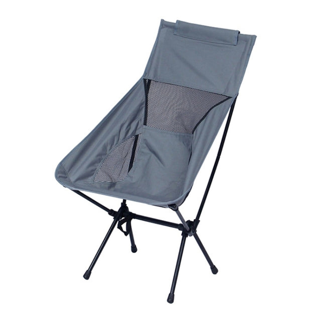 Large Outdoor Camping Leisure Beach Portable Folding Chair (Grey)-garmade.com