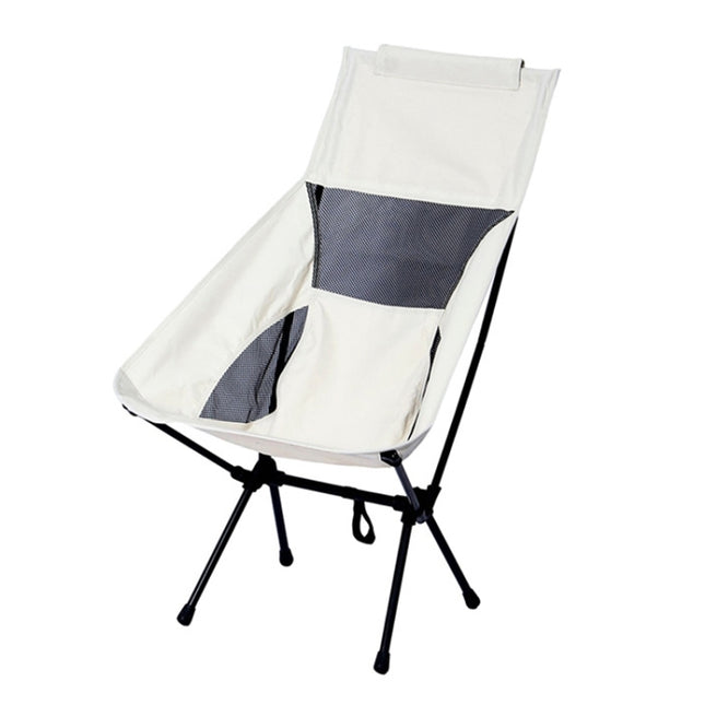 Large Outdoor Camping Leisure Beach Portable Folding Chair (White)-garmade.com