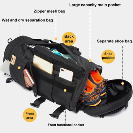 KAKA KaKa-1990 Men Oxford Cloth Outdoor Three-Use Waterproof Mountaineering Bag,Capacity: 43L-garmade.com