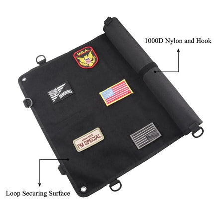 KOSIBATE CL-126 Hook and Loop Fastener Badge Storage Board with Hook(Black)-garmade.com