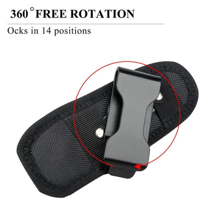 KOSIBATE H-133 Outdoor Hiking Nylon Flashlight Case (Black)-garmade.com