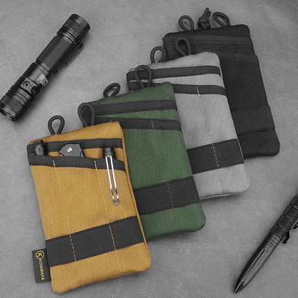 KOSIBATE H250 Outdoor Portable Card Holder Key Storage Bag (Khaki)-garmade.com