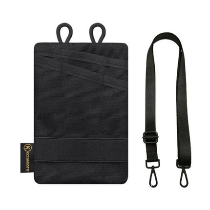 KOSIBATE H250 Outdoor Portable Card Holder Key Storage Bag with Shoulder Strap (Black)-garmade.com
