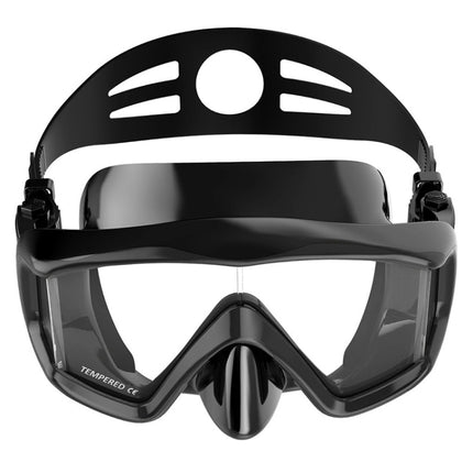 DM600 Silica Gel Diving Mask Swimming Goggles Diving Equipment for Adults (Black)-garmade.com