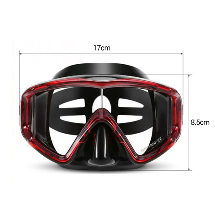 DM600 Silica Gel Diving Mask Swimming Goggles Diving Equipment for Adults (White)-garmade.com