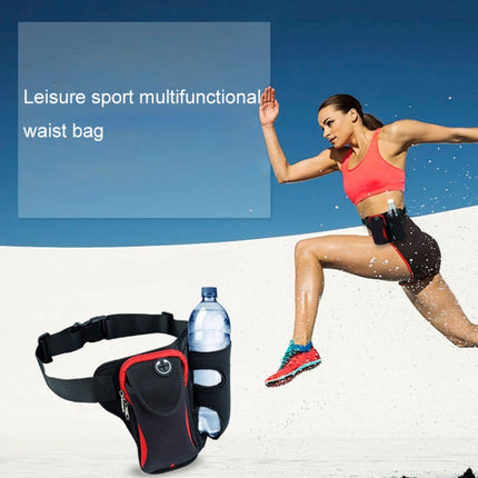 Multi-functional Unisex Running Outdoor Sports Water Bottle Waist Bag(Black)-garmade.com