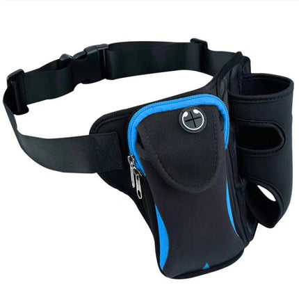 Multi-functional Unisex Running Outdoor Sports Water Bottle Waist Bag (Blue)-garmade.com