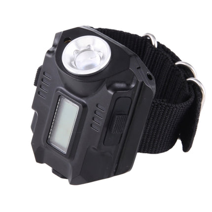 HT-8008 Multi-functional Rechargeable LED Flashlight Watch with Compass-garmade.com