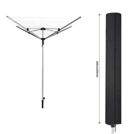 210D Oxford Cloth Outdoor Drying Rack Dustproof and Waterproof Protective Cover (Black)-garmade.com