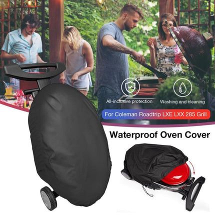 210D Portable BBQ Grill Waterproof and Dustproof Protective Cover (Black)-garmade.com