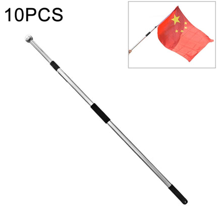 10 PCS 3M 2 Knots Multi-function Telescopic Stainless Steel Teaching Stick Guide Flagpole Signal Flag-garmade.com