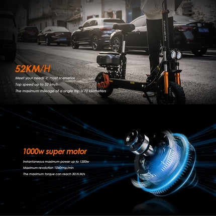 [EU Warehouse] Kukirin M5 Pro 1000W 3-speed Mode Folding Electric Offroad Scooter with 11 inch Tires & LCD Display(Black)-garmade.com