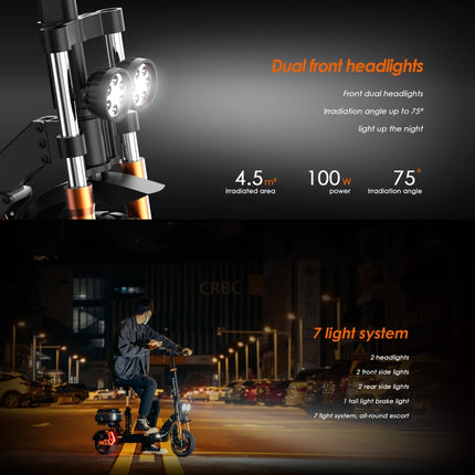 [EU Warehouse] Kukirin M5 Pro 1000W 3-speed Mode Folding Electric Offroad Scooter with 11 inch Tires & LCD Display(Black)-garmade.com