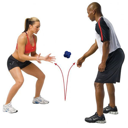 Hexagonal Reaction Ball Quickness and Agility Training Ball, Training Hand and Eye Coordination(Blue)-garmade.com