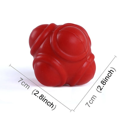 Hexagonal Reaction Ball Quickness and Agility Training Ball, Training Hand and Eye Coordination(Red)-garmade.com