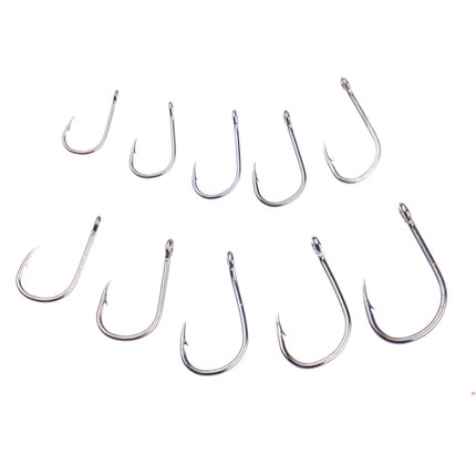 500 PCS Mixed Size Fish Barbed Hook Fishing Hooks with Hole-garmade.com