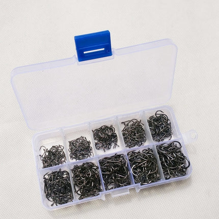 500 PCS Mixed Size Fish Barbed Hook Fishing Hooks with Hole-garmade.com