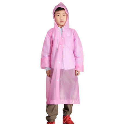 Outdoor Mountaineering Eva Thickened Children Fashion Raincoat Average Size(Pink)-garmade.com