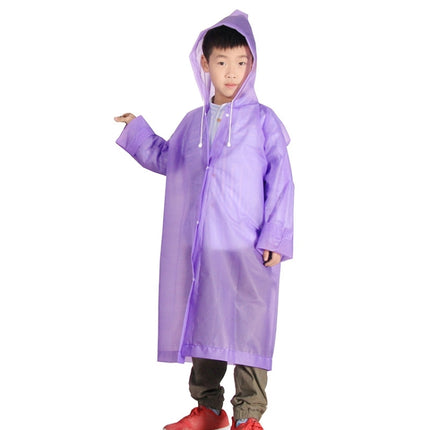 Outdoor Mountaineering Eva Thickened Children Fashion Raincoat Average Size(Purple)-garmade.com