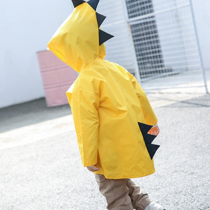 Cartoon Dinosaur Children Fashion Raincoat Size: M(Yellow)-garmade.com