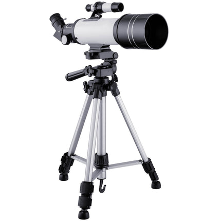 WR852-3 16x/66x70 High Definition High Times Astronomical Telescope with Tripod & Phone Fixing Clip & Moon Filter(White)-garmade.com
