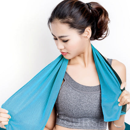 2 PCS Microfiber Fabric Gym Sports Towel Enduring Ice Towel, Size: 30*100cm(Blue)-garmade.com