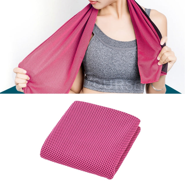 2 PCS Microfiber Fabric Gym Sports Towel Enduring Ice Towel, Size: 30*100cm(Magenta)-garmade.com
