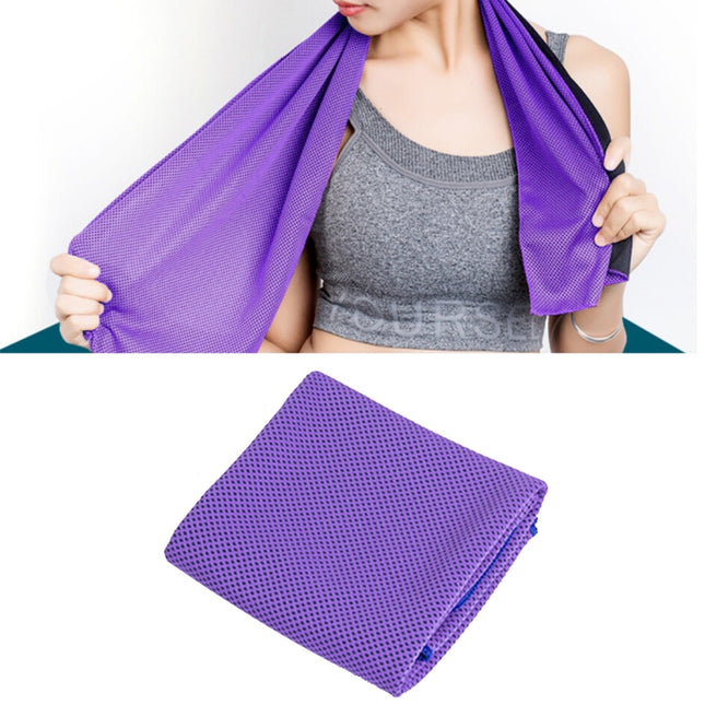 2 PCS Microfiber Fabric Gym Sports Towel Enduring Ice Towel, Size: 30*100cm(Purple)-garmade.com