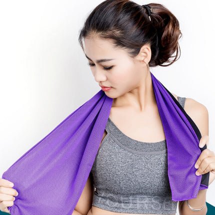 2 PCS Microfiber Fabric Gym Sports Towel Enduring Ice Towel, Size: 30*100cm(Purple)-garmade.com