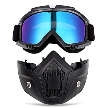 Motorcycle Off-road Helmet Mask Detachable Windproof Goggles Glasses(Colour)-garmade.com