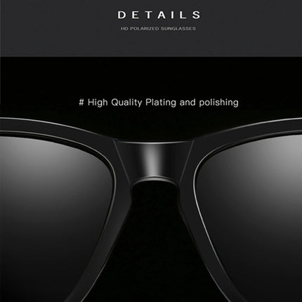 Unisex Retro Fashion Plastic Frame UV400 Polarized Sunglasses (Gradient Black + Red)-garmade.com