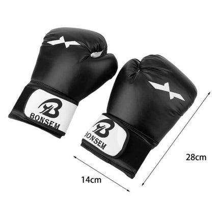 BONSEM Training Boxing Gloves for Adults(Red)-garmade.com