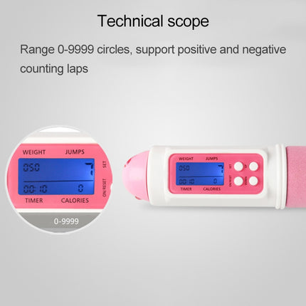 iROPE Professional Electronic Timer and Counter Skipping Rope with 4-button LCD Display(Baby Blue)-garmade.com