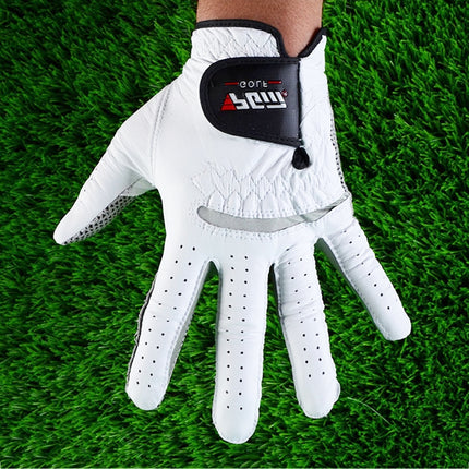 PGM Left Hand Sheepskin Anti-slip Particle Golf Men Gloves, Size: 24#-garmade.com