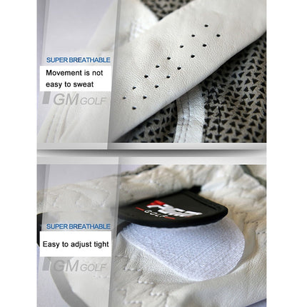 PGM Left Hand Sheepskin Anti-slip Particle Golf Men Gloves, Size: 24#-garmade.com