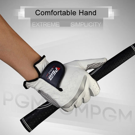 PGM Left Hand Sheepskin Anti-slip Particle Golf Men Gloves, Size: 24#-garmade.com