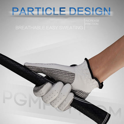 PGM Left Hand Sheepskin Anti-slip Particle Golf Men Gloves, Size: 24#-garmade.com