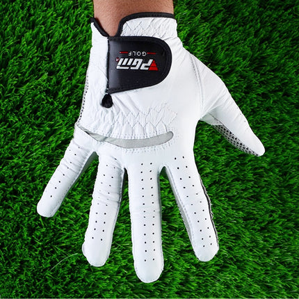 PGM Right Hand Sheepskin Anti-slip Particle Golf Men Gloves, Size: 22#-garmade.com