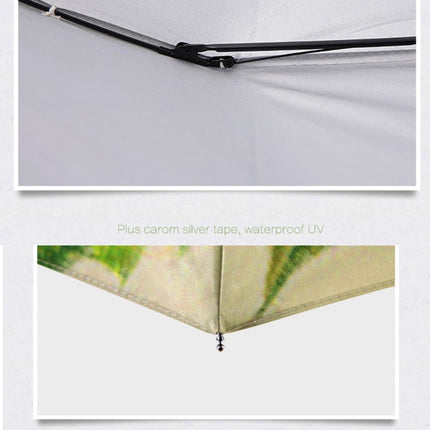 Creative Fashion Three Fold Lazy Cat Pattern Silver Tape Anti Ultraviolet Sunshade Umbrella-garmade.com